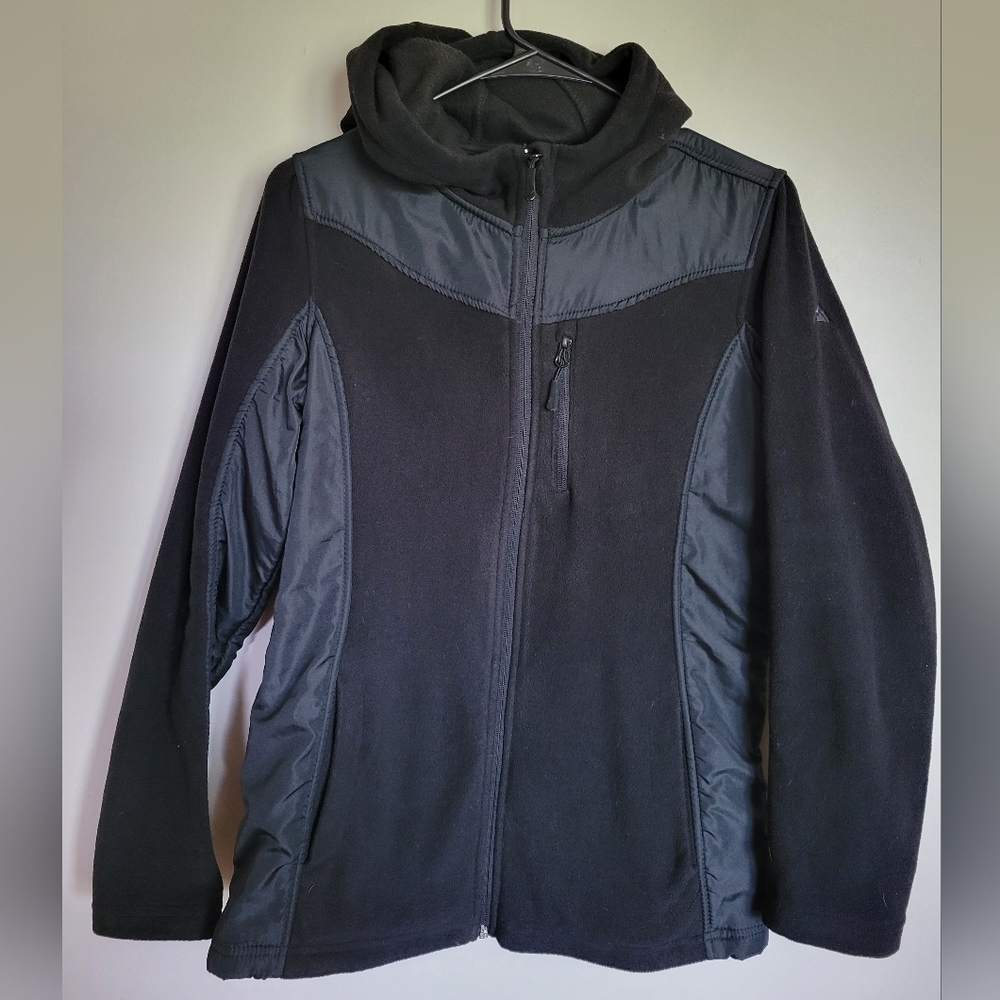 Snozu Performance Women's Black Fleece Zip-up Jacket Size Medium